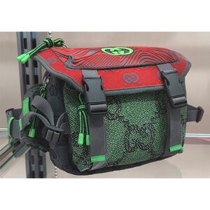 Gucci GG Nylon Backpack 721100 red‎ and green